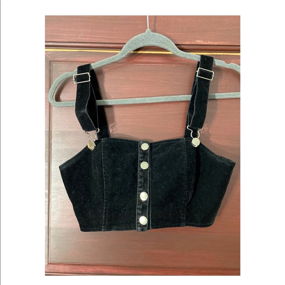 Cropped black urban outfitters top